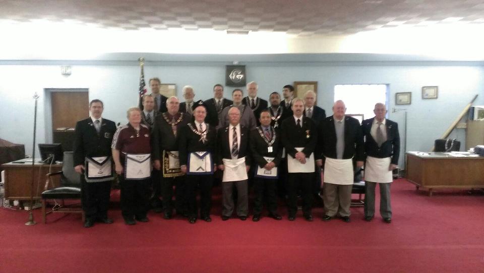 Curtis (Skip) Stumm received his 50-Year Award from Grand Master, George A. Ingles and Carmel Lodge 421