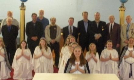 Carmel #421 Masons honored by Jobs Daughters, Bethel 68