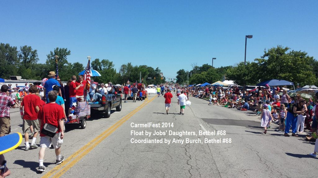 Carmel #421, DeMolay, and Job's Daughters Bethel #68 March in