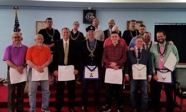 Carmel Masonic Lodge #421 congratulates two new Fellow Crafts