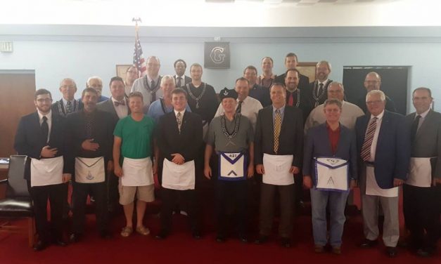 Carmel 421 welcomed two new Master Masons on 8-4-2016