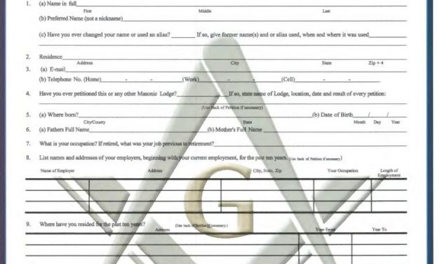 INTERESTED IN MASONRY? PETITION FOR THE DEGREES OF FREEMASONRY