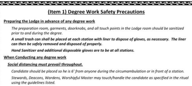 GL of Indiana: Degree Work Safety Precautions Oct 1, 2020