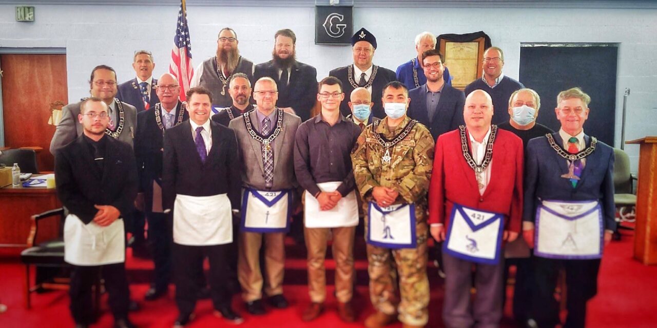 Congratulations to Brother Blaine Ledbetter, 421’s newest Fellow Craft