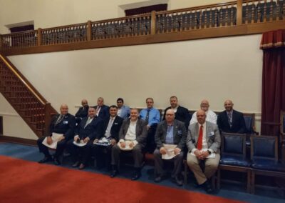 Carmel #421 trip to Washington, DC - Our Masons wait for Andrew Jackson #120 Stated Meeting to begin 8-17-2023