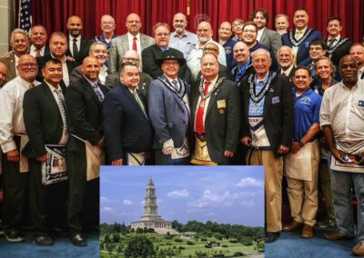 Indiana (Carmel #421) Masons visit George Washington Masonic Memorial and Andrew Jackson Lodge #120
