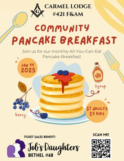 January 2025 Pancake Breakfast – Jan 11th 2025