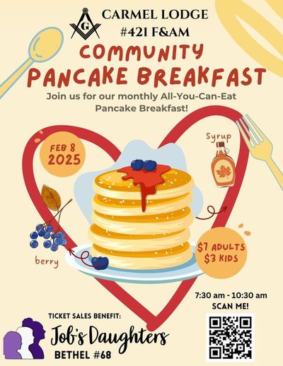 February 2025 Pancake Breakfast – Feb 8th 2025