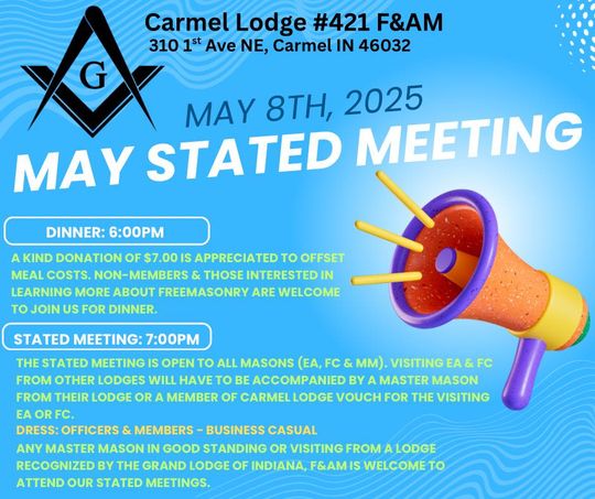May Stated Meeting – May 8th 2025