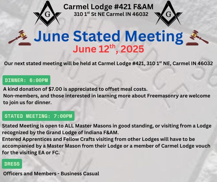 June Stated Meeting – June 12th 2025