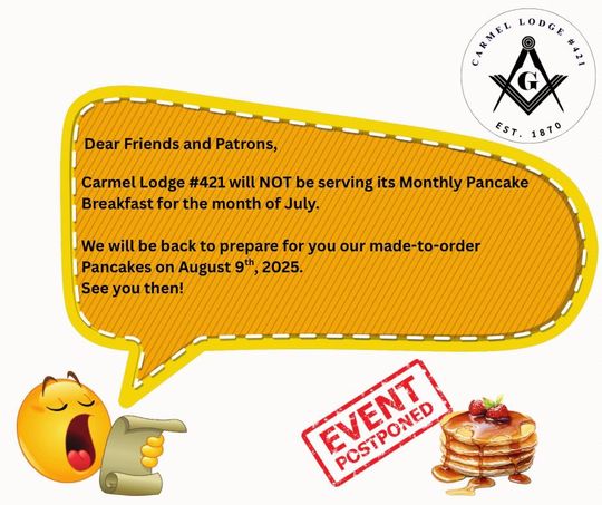 July Pancake Breakfast Postponed