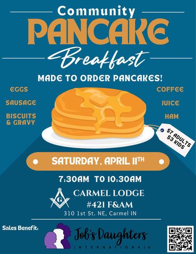April 2026 Pancake Breakfast – April 11th, 2026