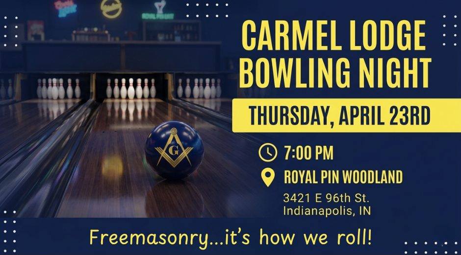 Bowling Night for Carmel Lodge 421 – April 23rd 2026